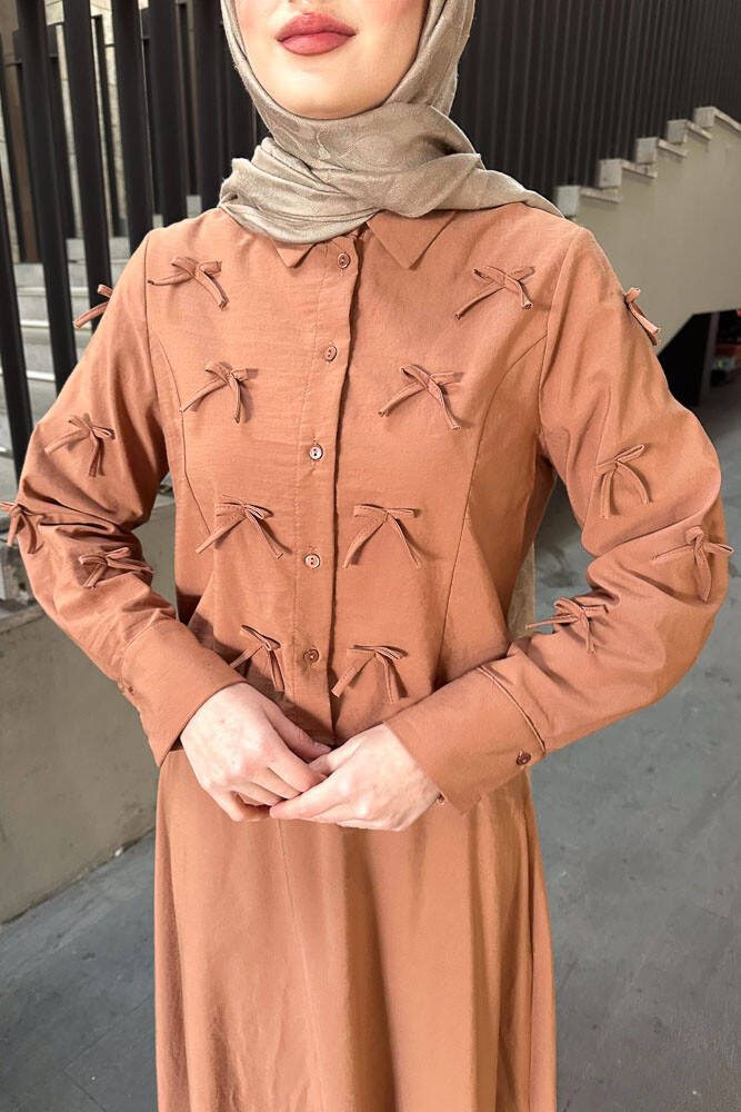 Zeus Fiyonk Detaylı Etek Takım - Taba - LİNE (3)