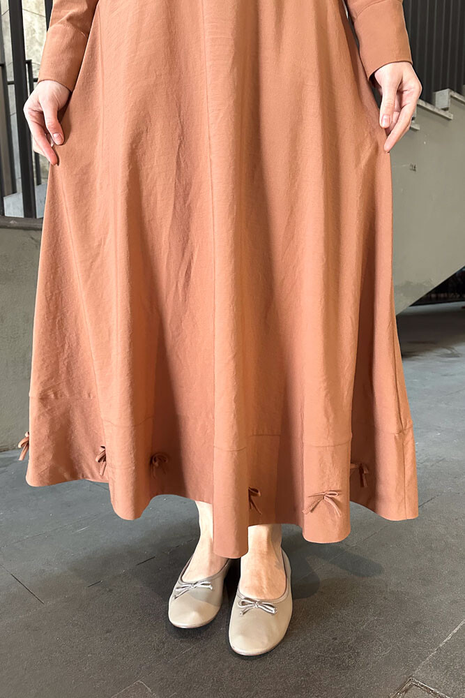 Zeus Fiyonk Detaylı Etek Takım - Taba - LİNE (5)